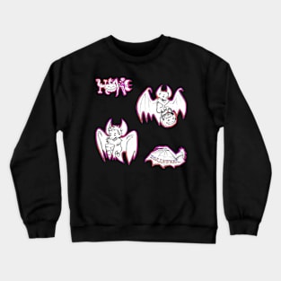 Halloween B&W Bat Pack Crewneck Sweatshirt